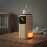 portable baby bottle warmer with built-in night light for nighttime feeding