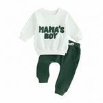 Baby boy 2-piece sweatshirt and jogger pants set for spring and fall