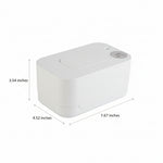 baby wipe warmer showing product size and dimensions