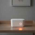 Baby wipe warmer with built-in night light for nighttime diaper changes