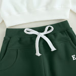 Baby boy casual sweatshirt and jogger outfit for spring and fall