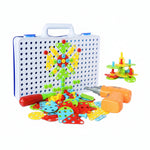 Educational building blocks set for creative construction and learning
