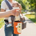 portable baby milk warmer with handheld carry strap