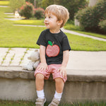 Toddler boys red gingham shorts for summer and casual wear