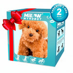 Cute robot puppy plush toy with soft short-pile stuffed design