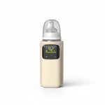 beige portable baby bottle warmer with digital temperature display